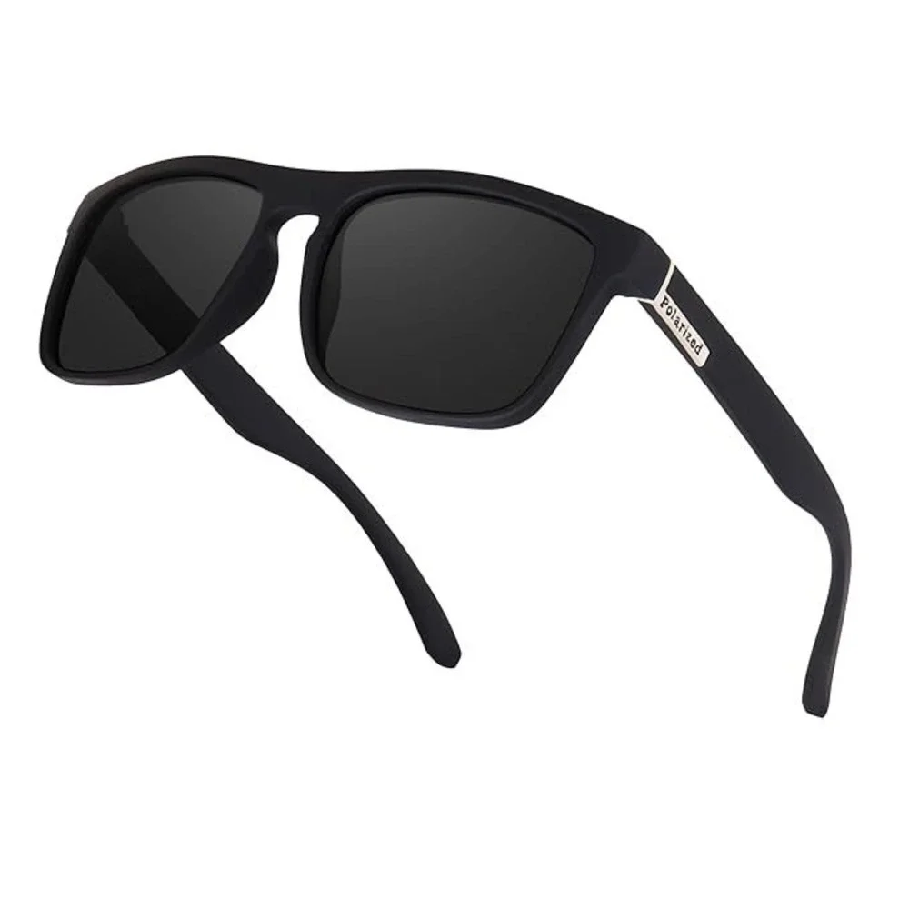 Polarized Sunglasses Men Matte Black Square Frame UV Protection lentes Gafas New